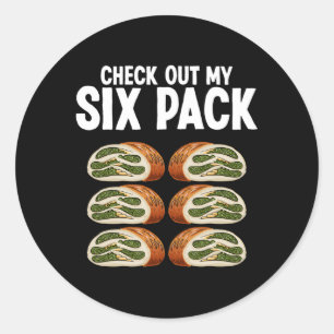 Sticker Rond Spanakopita grecque Pan Grec Foin Spanakopita Sac