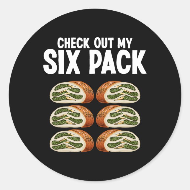 Sticker Rond Spanakopita grecque Pan Grec Foin Spanakopita Sac (Devant)