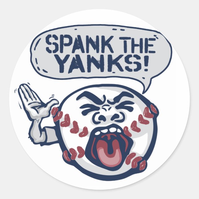 Sticker Rond Spank Yanks, le scandaleux baseball (Devant)