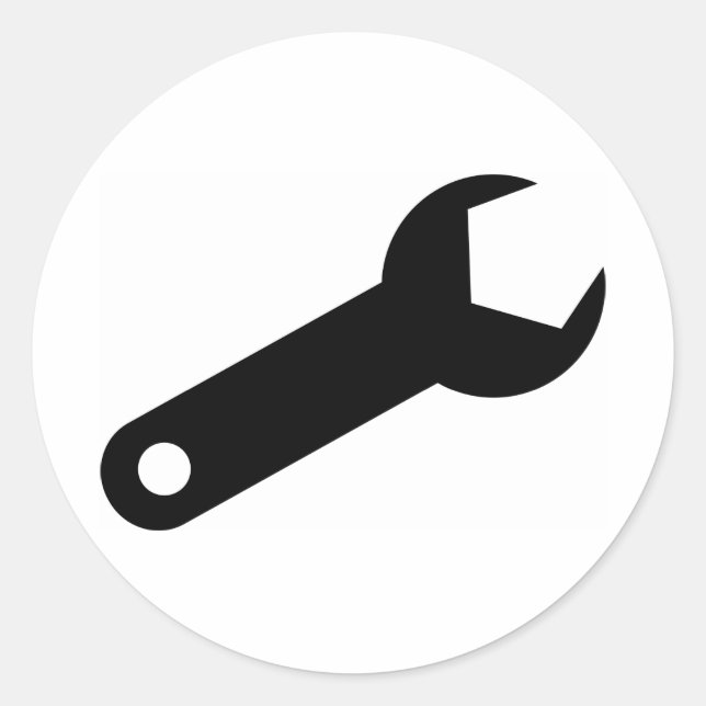 Sticker Rond Spanner noir (Devant)
