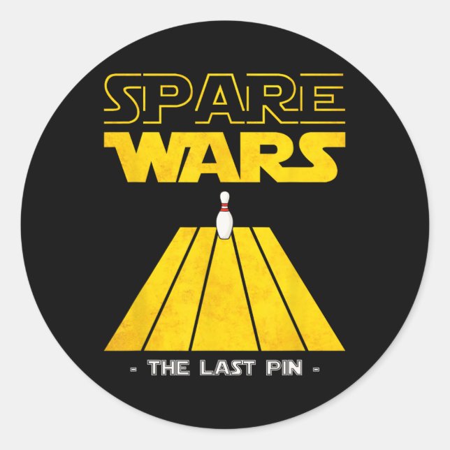 Sticker Rond Spare Wars Dernier Bowling Bowling Bowling Joueur (Devant)