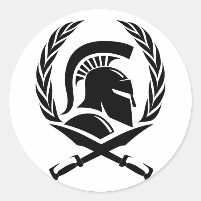 Sticker Rond Spartan (Devant)