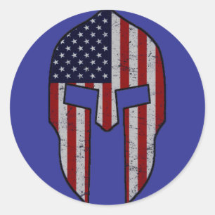 Sticker Rond Spartan américain