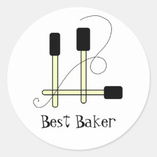 Sticker Rond Spatules noires