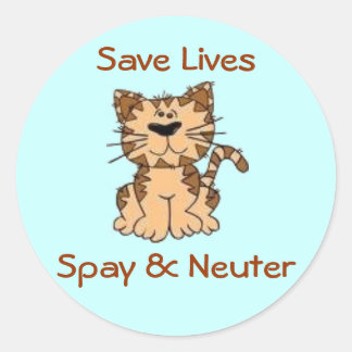 Sticker Rond Spay & Neuter