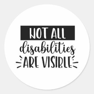 Sticker Rond Speak the Unseen: Invisible Illness Awareness 