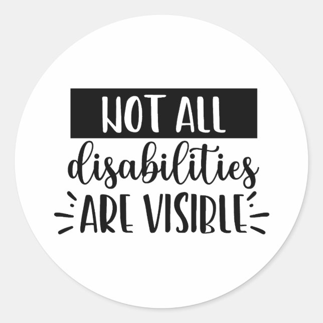 Sticker Rond Speak the Unseen: Invisible Illness Awareness  (Devant)