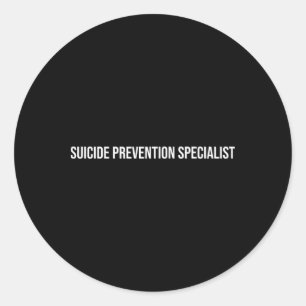 Sticker Rond Spécialiste de la prévention du suicide Santé ment