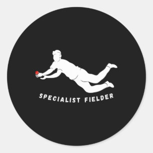 Sticker Rond Spécialiste de la réception drôle de blague de cri