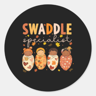 Sticker Rond Spécialiste de l'emmaillotage Mère Nicu