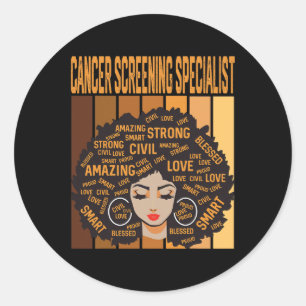 Sticker Rond Spécialiste du dépistage du cancer Mois de l'histo