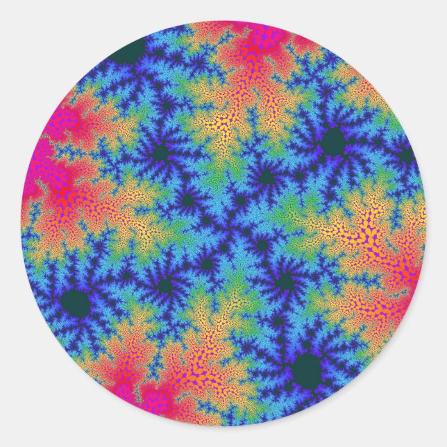 Sticker Rond Speckle arc-en-ciel tropical (Devant)