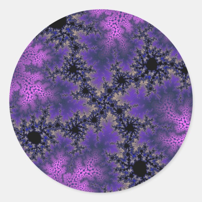 Sticker Rond Speckle mauve métallique (Devant)