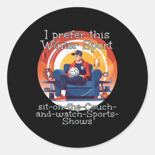 Sticker Rond Spectacles De Sport Amoureux Sur Canapé Pour La Sa
