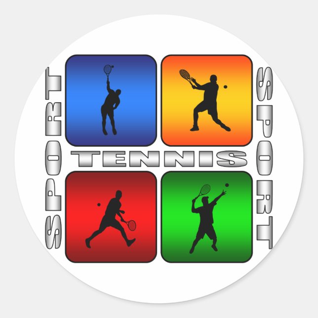 Sticker Rond Spectaculaire Tennis (Homme) (Devant)
