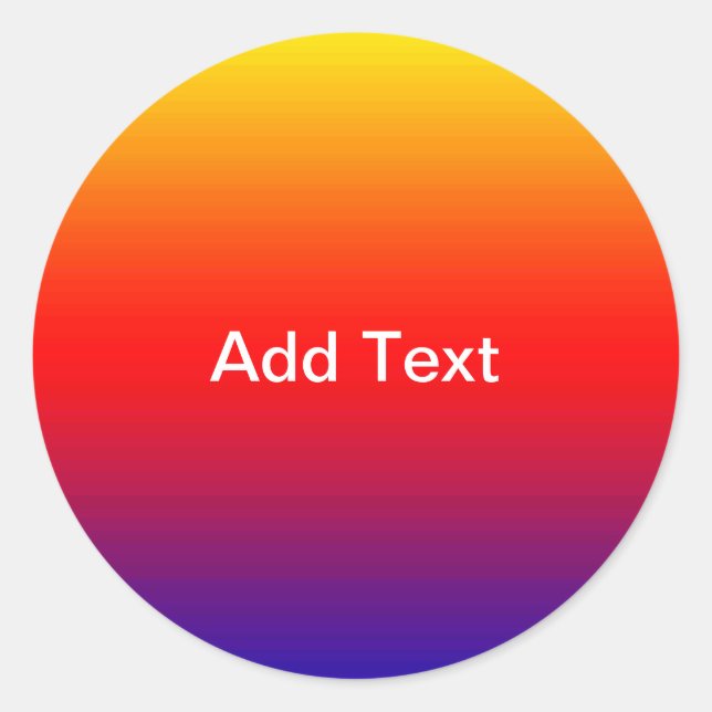 Sticker Rond Spectre des couleurs horizontales -1 (Devant)