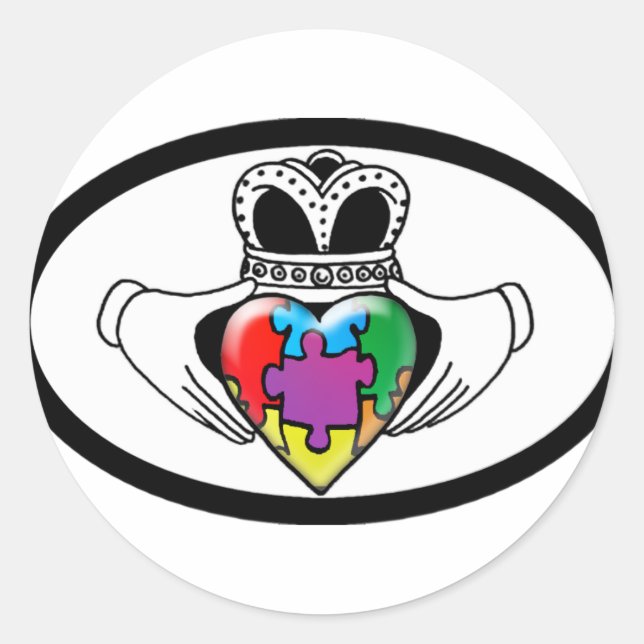 Sticker Rond Spectrum Claddagh (Devant)