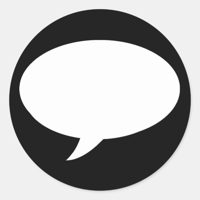 Sticker Rond Speech Bubble (Devant)