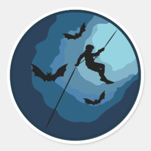 Sticker Rond Spéléologie Spéléologie de la grotte