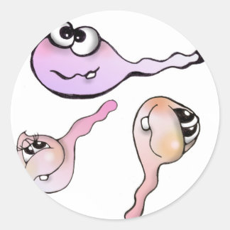 Sticker Rond spermatozoïdes, spermatozoïdes, autocollants, têta