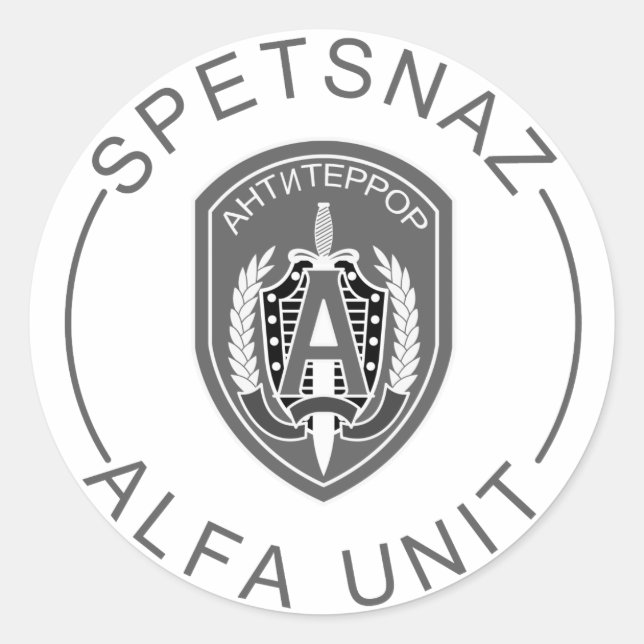 Sticker Rond Spetsnaz Alfa (Devant)
