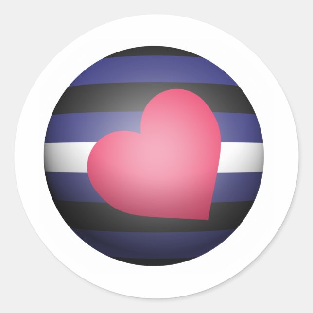 STICKER ROND SPHÈRE DE FIERTE EN CUIR (Devant)