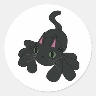 Sticker Rond Spider Cat