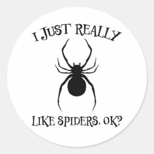 Sticker Rond Spider Design Dégoût Arachnid Cool Terrarium Cadea