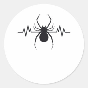 Sticker Rond Spider Heartbeat Dégoût Arachnid Terrarium Cadea