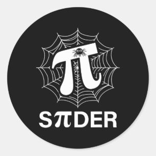 Sticker Rond Spider Pi Spider Science Math Enseignant Funny Spi