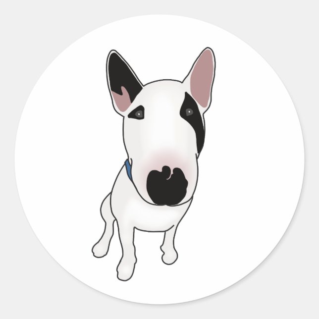 Sticker Rond Spike le Bouledogue Anglais (Devant)
