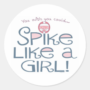 Sticker Rond Spike Like a Girl