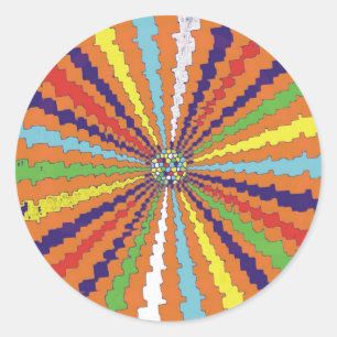 STICKER ROND SPIRAL DISCO