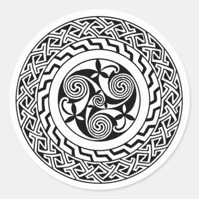 Sticker Rond spirale celtique (Devant)