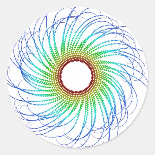 Sticker Rond Spirale colorée (Devant)