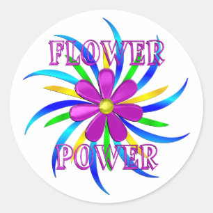Sticker Rond Spirale d'alimentation des fleurs