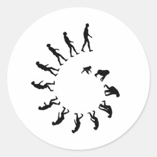 Sticker Rond Spirale de l'évolution