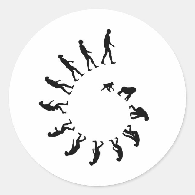 Sticker Rond Spirale de l'évolution (Devant)