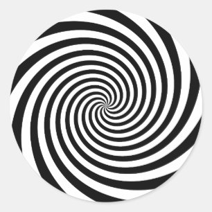 Sticker Rond Spirale noire