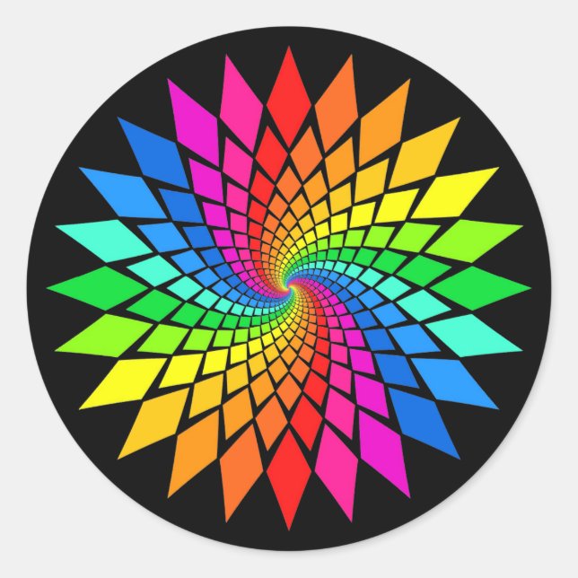 Sticker Rond 'Spirale spectrale' (Devant)
