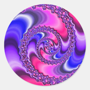 Sticker Rond Spirale violette