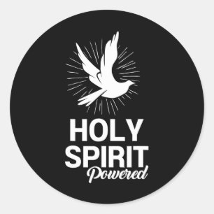 Sticker Rond Spirit Dove Actionne Des Cadeaux Chrétiens Pour Le