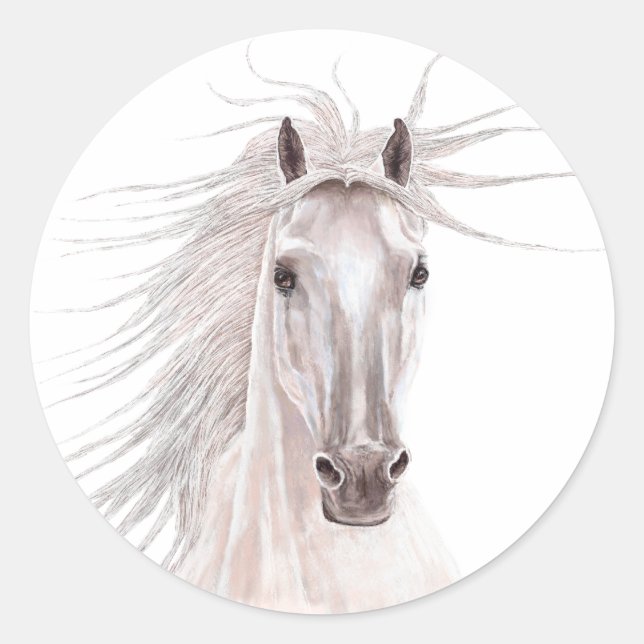 Sticker Rond Spirit of the Wind Horse (Devant)