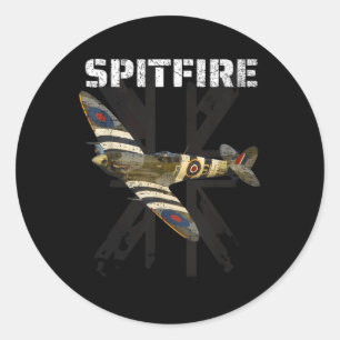 Sticker Rond Spitfire 2ème guerre mondiale Bataille D'Angleterr