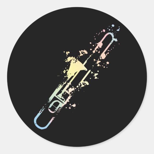 Sticker Rond Splash Trombone (Devant)