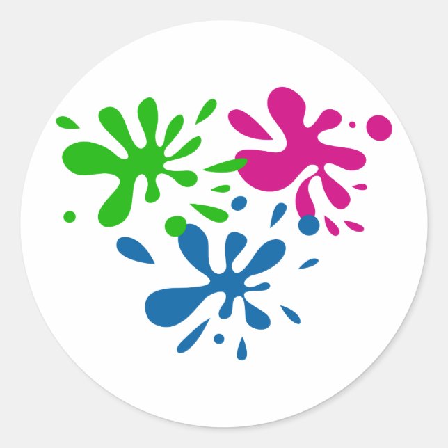 Sticker Rond Splats aléatoires (Devant)
