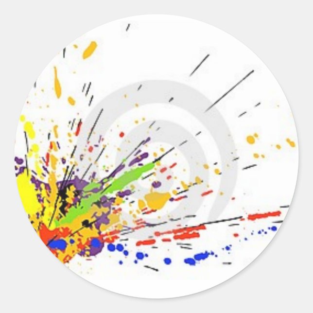Sticker Rond Splatter (Devant)