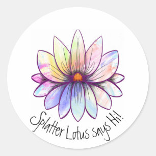Sticker Rond Splatter lotus l'autocollant