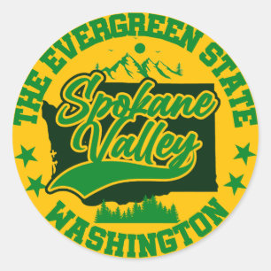 Sticker Rond Spokane Valley, Washington