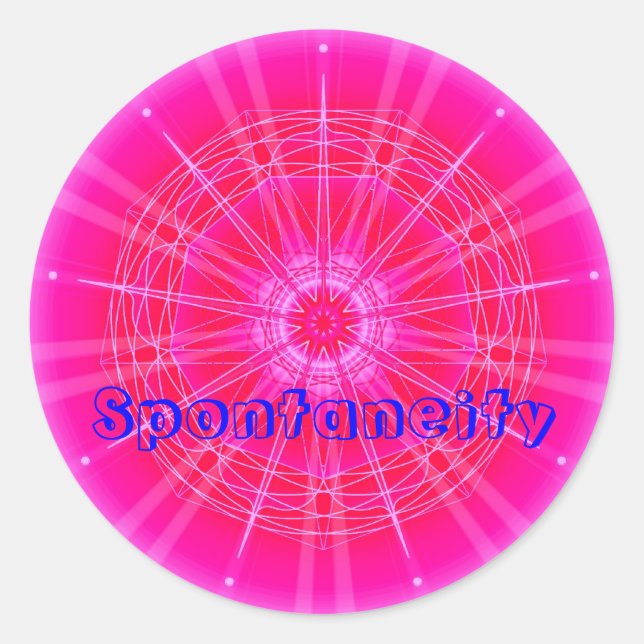 Sticker Rond Spontaneity (Autocollant de vertu) (Devant)